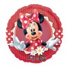 BALLON METALLIQUE ROND MINNIE ROUGE 43 CM