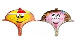 BALLON METALLIQUE TETES HUMOURISTIQUES BWS 69 CM