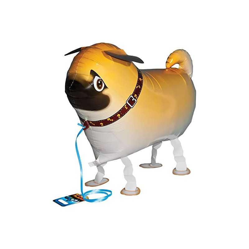 BALLON AIRWLKER CHIEN CARLIN OU PUG 55 CM