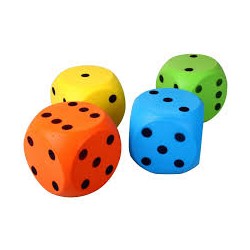 DE EN MOUSSE 15 CM COULEURS ASSORTIS