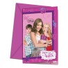 6 CARTES D'INVITATION VIOLETTA