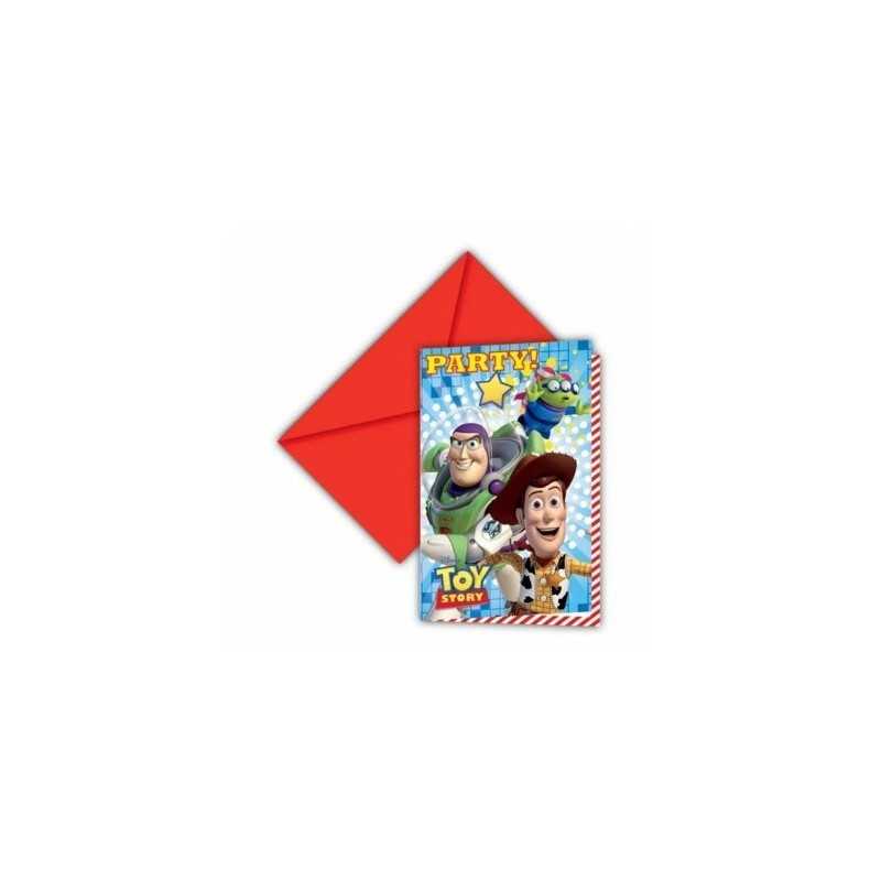 6 CARTES D'INVITATIONS TOYS STORY