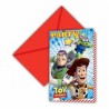 6 CARTES D'INVITATIONS TOYS STORY