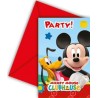 6 CARTE D'INVITATIONS MICKEY MOUSSE