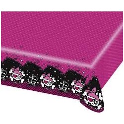 NAPPE PLASTIQUE PIRATE FILLE ROSE 120 X 180 CM