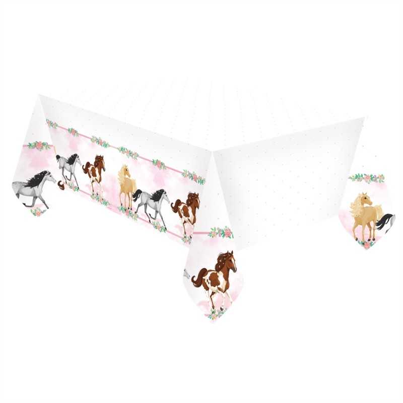 NAPPE CHEVAL ROSE 120 X 180 CM