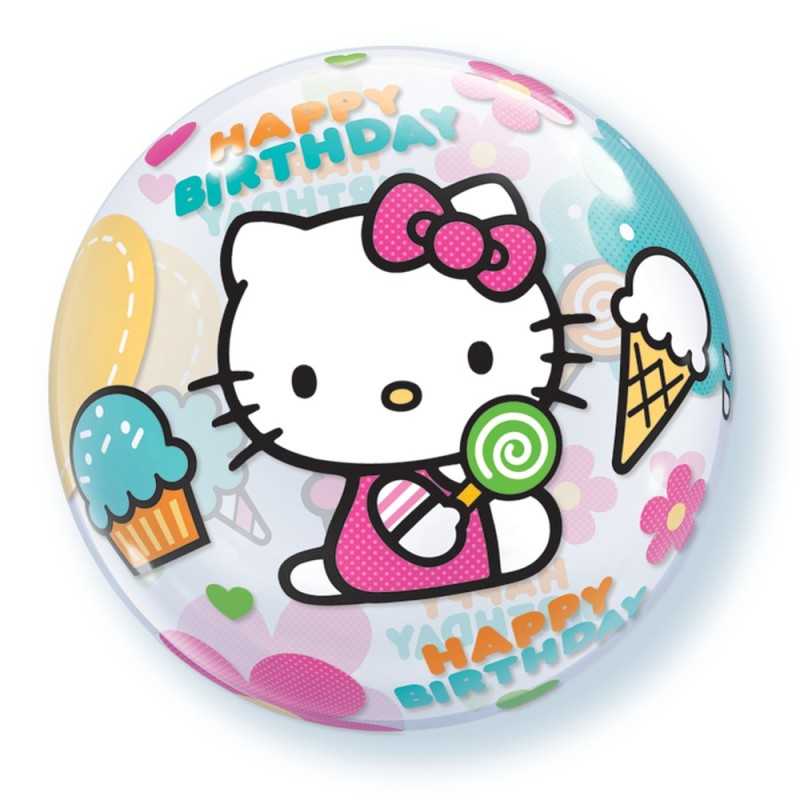 BALLON BUBBLES HELLO KITTY 56 CM