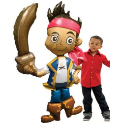 BALLON AIRWALKER METALLIQUE BALLON MARCHEUR JAKE ET LES PIRATES A L AIR 190 CM