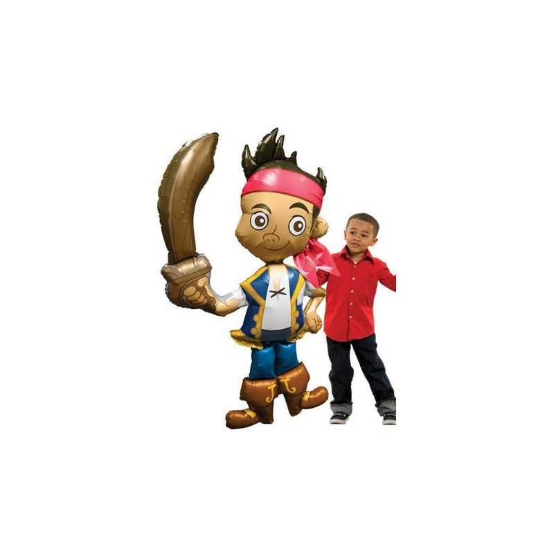 BALLON AIRWALKER METALLIQUE BALLON MARCHEUR JAKE ET LES PIRATES A L AIR 190 CM