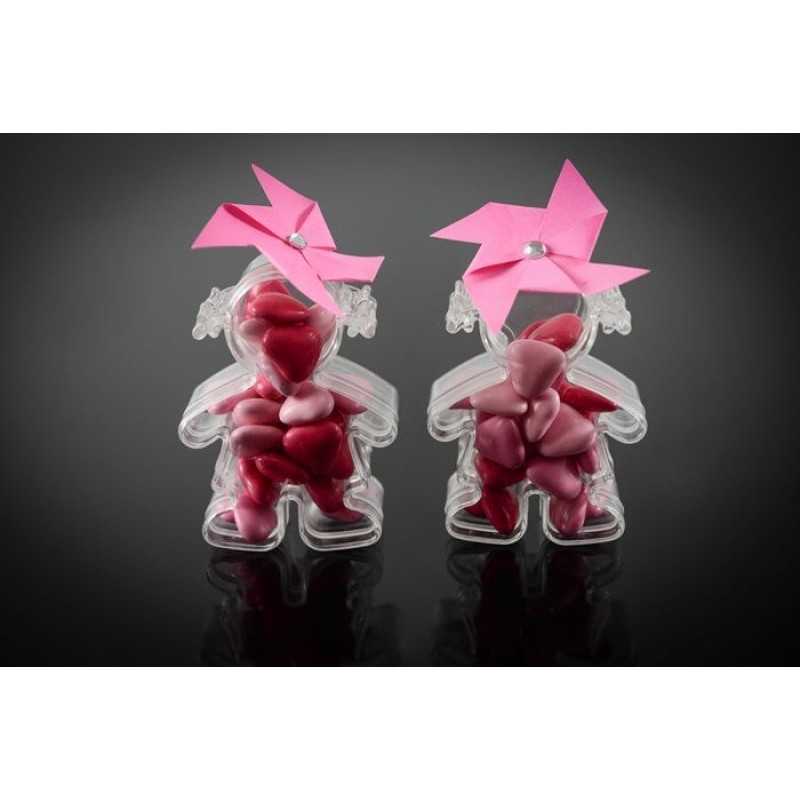 BOITE A DRAGEE TRANSPARENT FILLE PAR 4