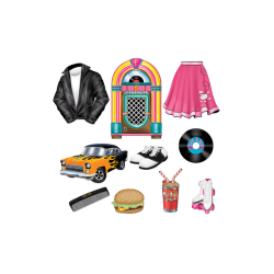 10 DECORS CARTONNES ANNEES 50