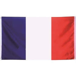 DRAPEAU TISSU FRANCE TRICOLORE BLEU BLANC ROUGE AVEC OEILLETS 90 X 150