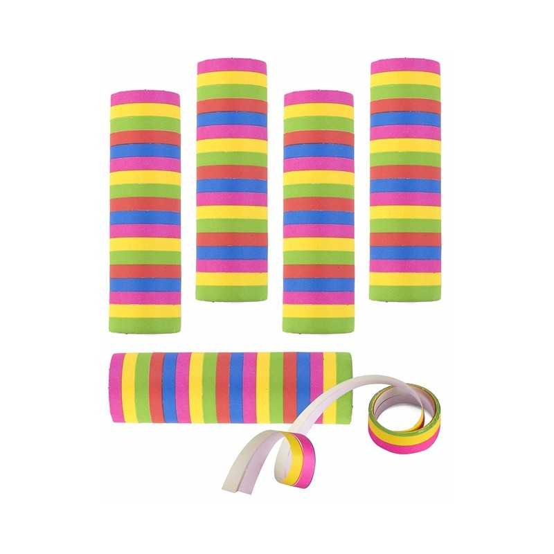 5 ROULEAUX SERPENTINS 4 M MULTICOLORES