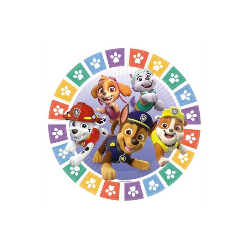 8 ASSIETTES PAT PATROUILLE 23 CM