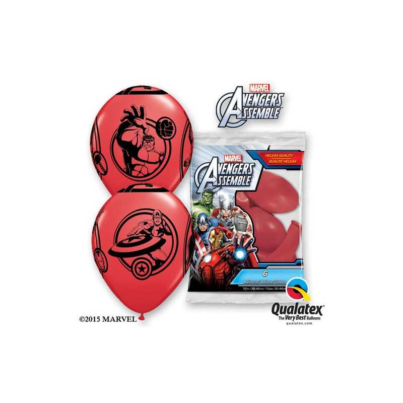 6 BALLONS 11" LATEX AVENGERS 