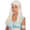 PERRUQUE BLANCHE TRESSE MEDIEVAL