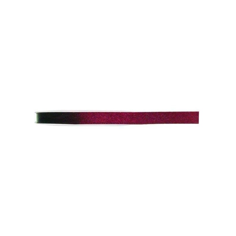 RUBAN SATIN DOUBLE FACE 6MM 25M BORDEAU