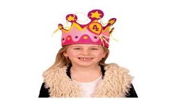 COURONNE TISSUS ANNIVERSAIRE 1 A 5 ANS FILLE