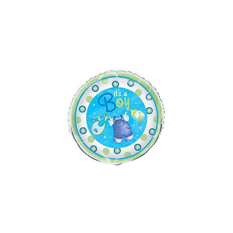 BALLON METALLIQUE PETITS HABITS BLEU 45,7CM