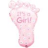 BALLON METALLIQUE PIED ROSE IT'S A GIRL 58 X 82 CM