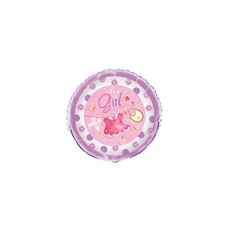 BALLON METALLIQUE PETITS HABITS ROSE 45,7CM