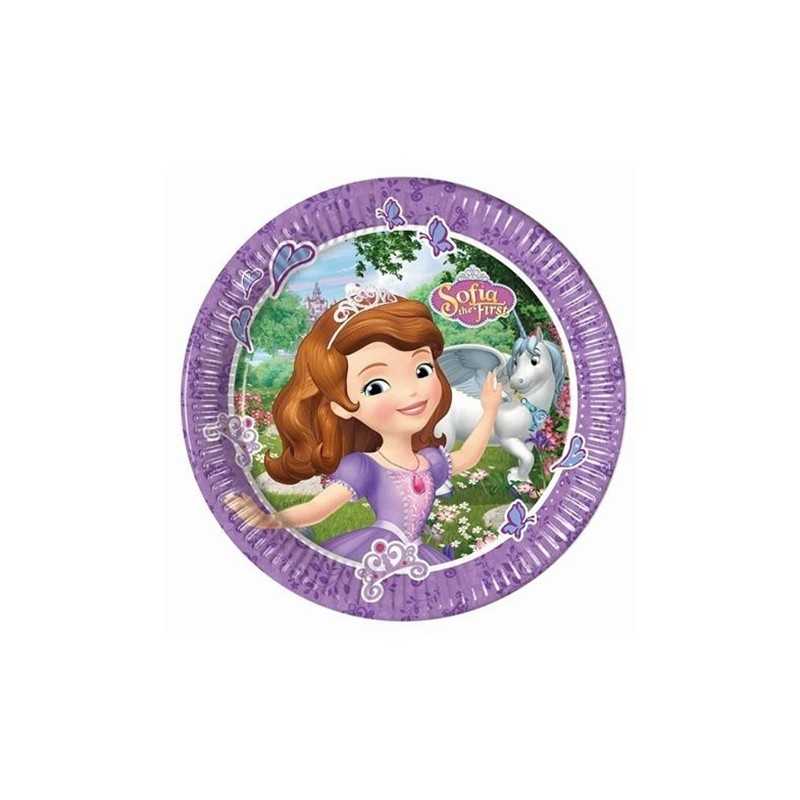 8 ASSIETTES PRINCESSE SOFIA THE FIRST 23CM