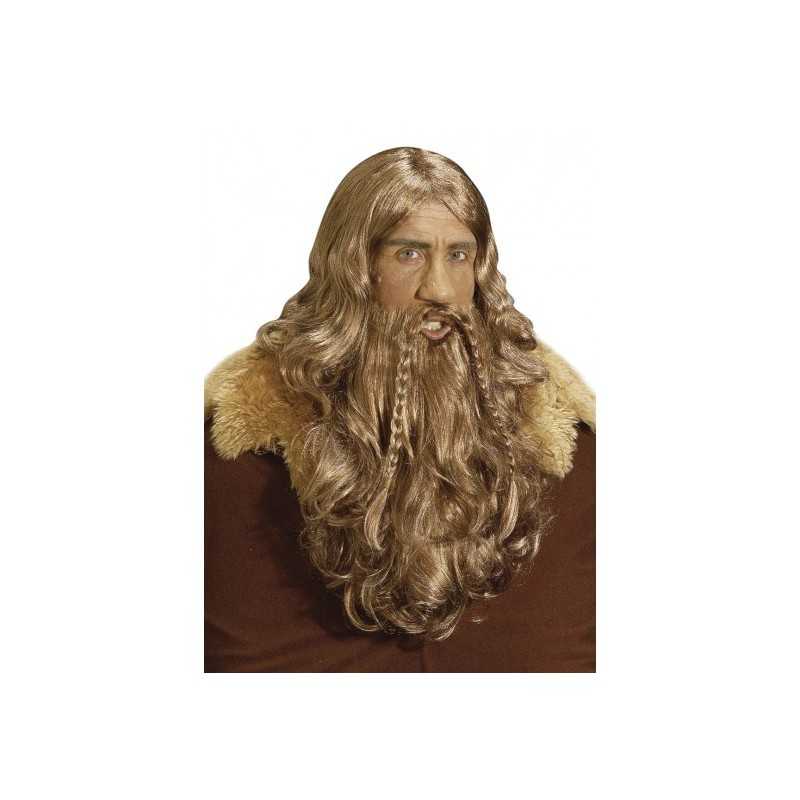 PERRUQUE AVEC BARBE ET MOUSTACHE VIKING