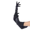 PAIRE DE GANTS LONGS 58CM POLYESTER QUALITE SUPERIEUR NOIR