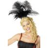 SERRE TETE CANCAN EN PLUMES NOIRES