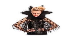 CAPE DENTELLE AVEC COLERETTE NOIR