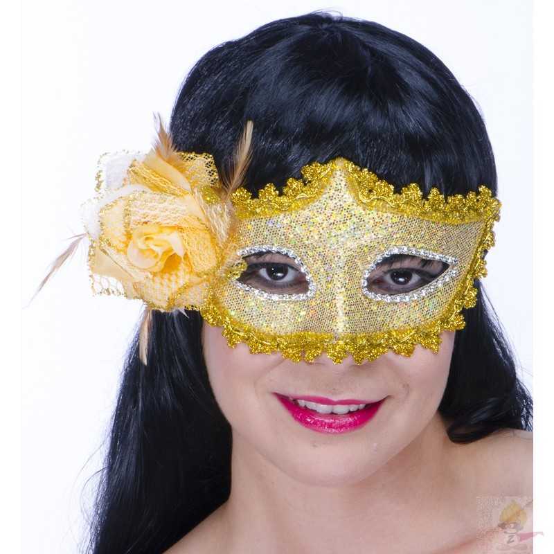 LOUP DENTELLE OR FLEUR JAUNE COTE