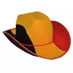 CHAPEAU DE COW BOY DRAPEAU BELGIQUE