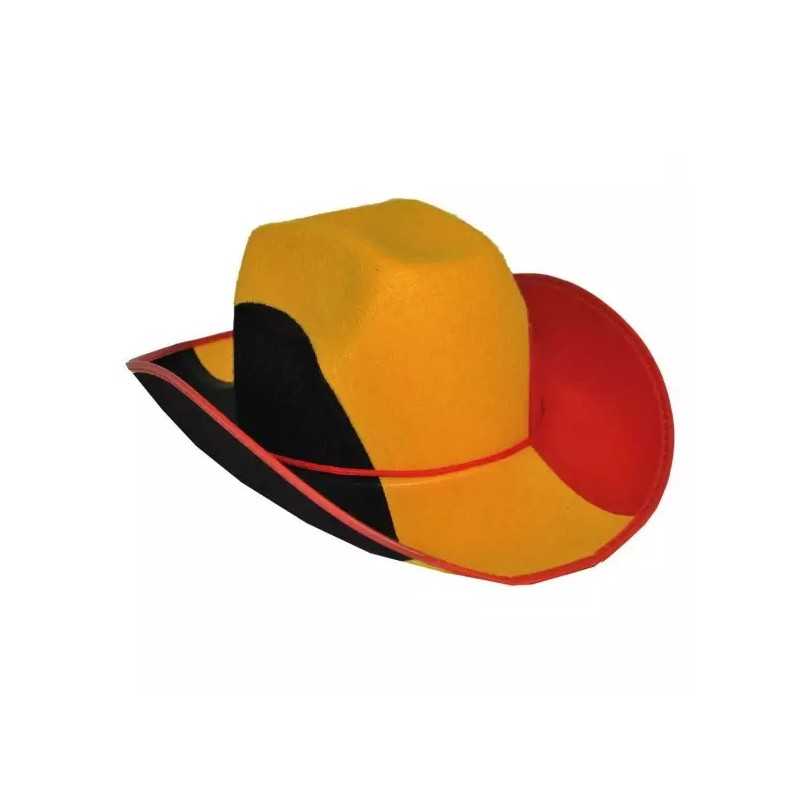 CHAPEAU DE COW BOY DRAPEAU BELGIQUE