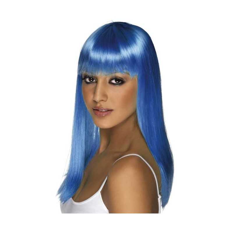 PERRUQUE GLAMOUR FLUO BLEUE