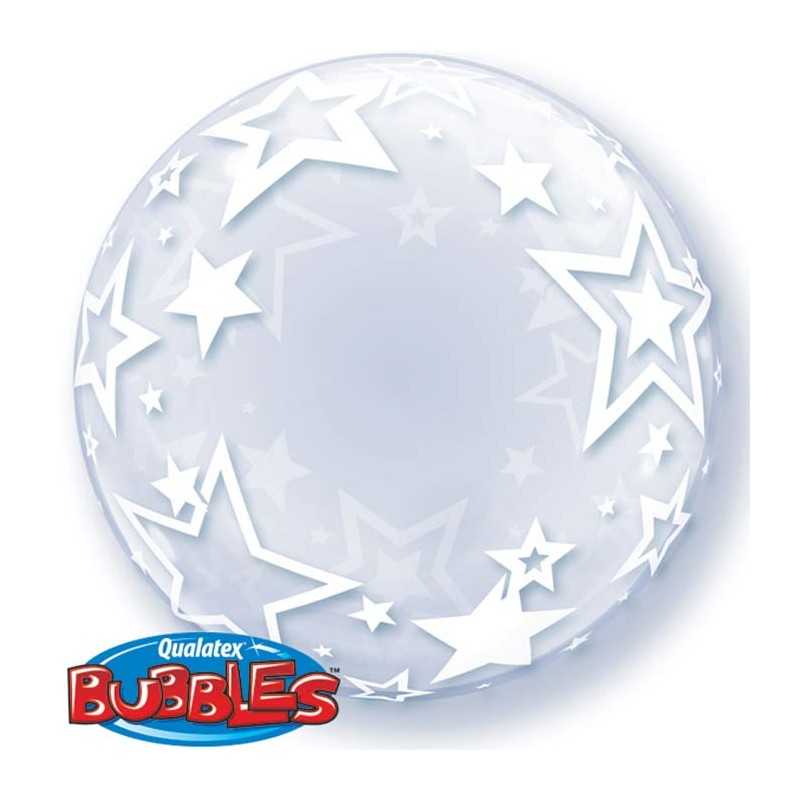 BALLON BUBBLES DECO MOTIFS ETOILES 61 CM