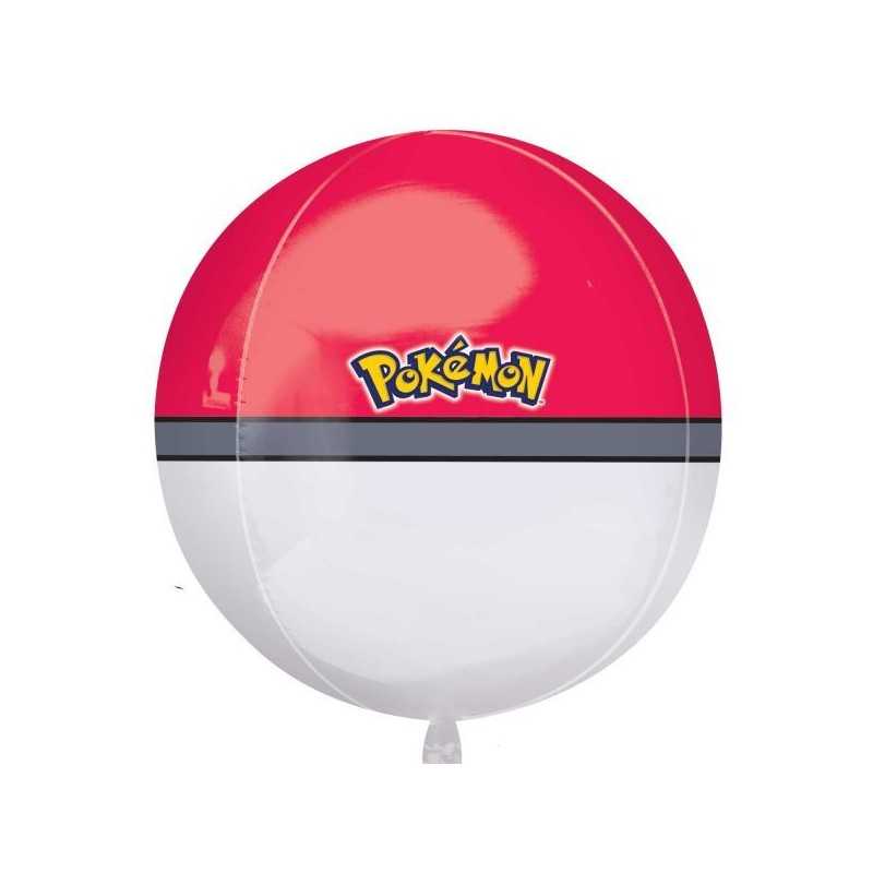 BALLON METALLIQUE ORBZ POKEMON POKEBALL 38 X 40 CM