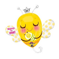 BALLON METALLIQUE ABEILLE MAMA TO BEE 81 X 83 CM