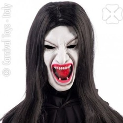 MASQUE HALLOWEEN SOUPLE VAMPIRE AVEC CHEVEUX