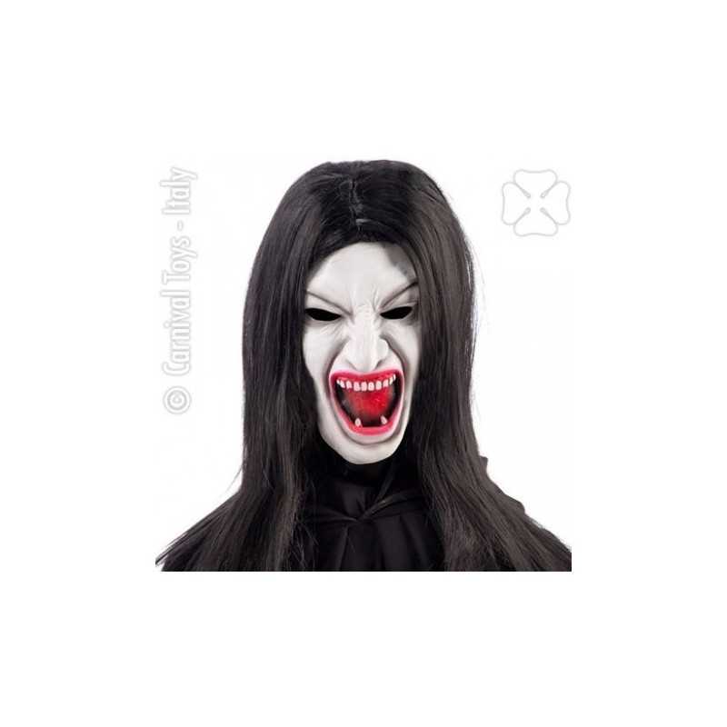MASQUE HALLOWEEN SOUPLE VAMPIRE AVEC CHEVEUX