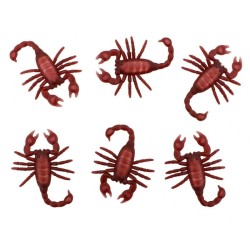 SACHET DE 6 SCORPIONS 6.8 X 5.5 X 8 CM