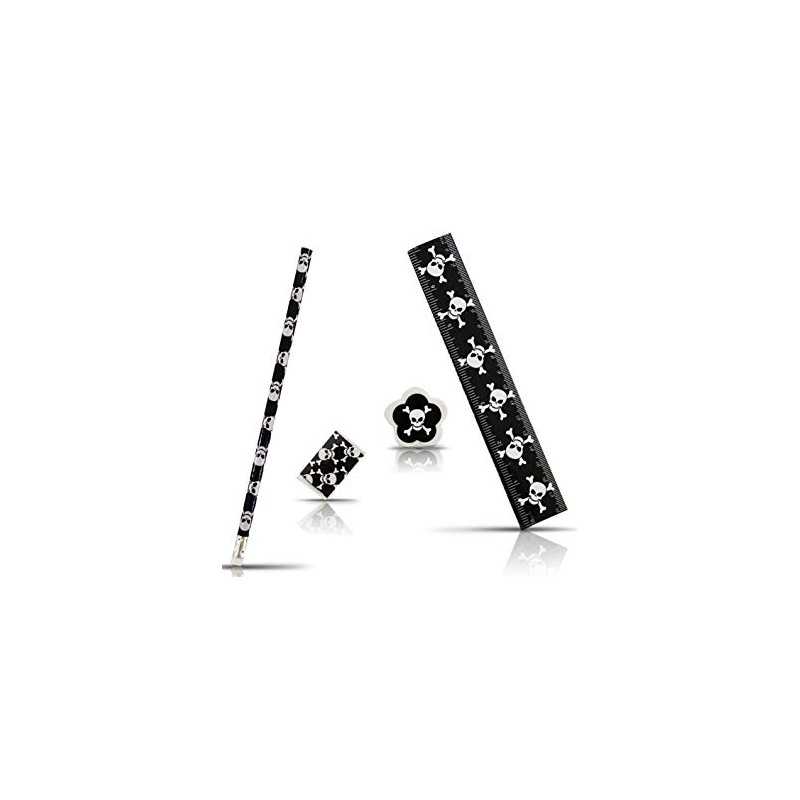 SET PAPETERIE PIRATE 19CM 4 PIECES 