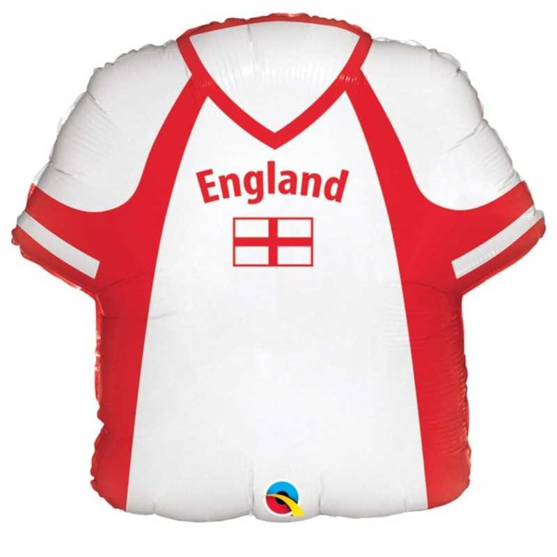 BALLON METALLIQUE MAILLOT DE FOOT ANGLAIS 56CM