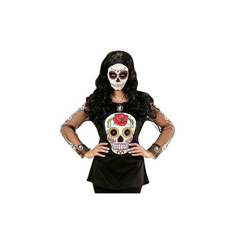 TEE SHIRT MANCHES LONGUES SQUELETTES FEMME TM/L