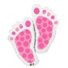 BALLON METALLIQUE PIED BLANC ET ROSE 89CM