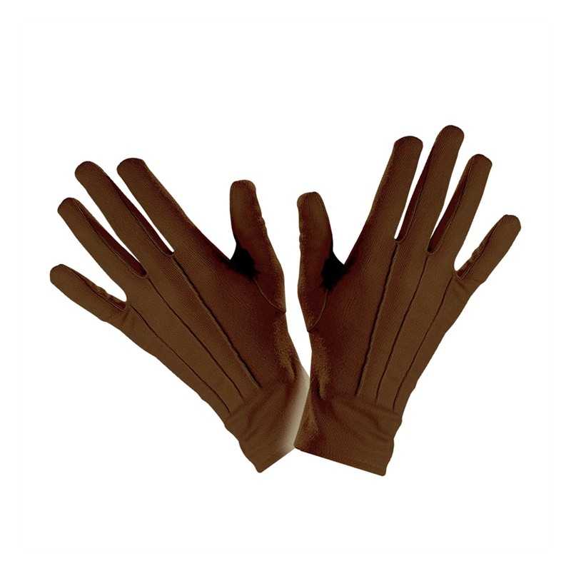 GANTS COURTS MARRON ADULTE TAILLE UNIQUE