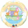 BALLON METALLIQUE ROND ANIMAUX SAFARI BEBE 46 CM