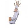 LONGS GANTS BLANC SANS DOIGTS AVEC FRONCES