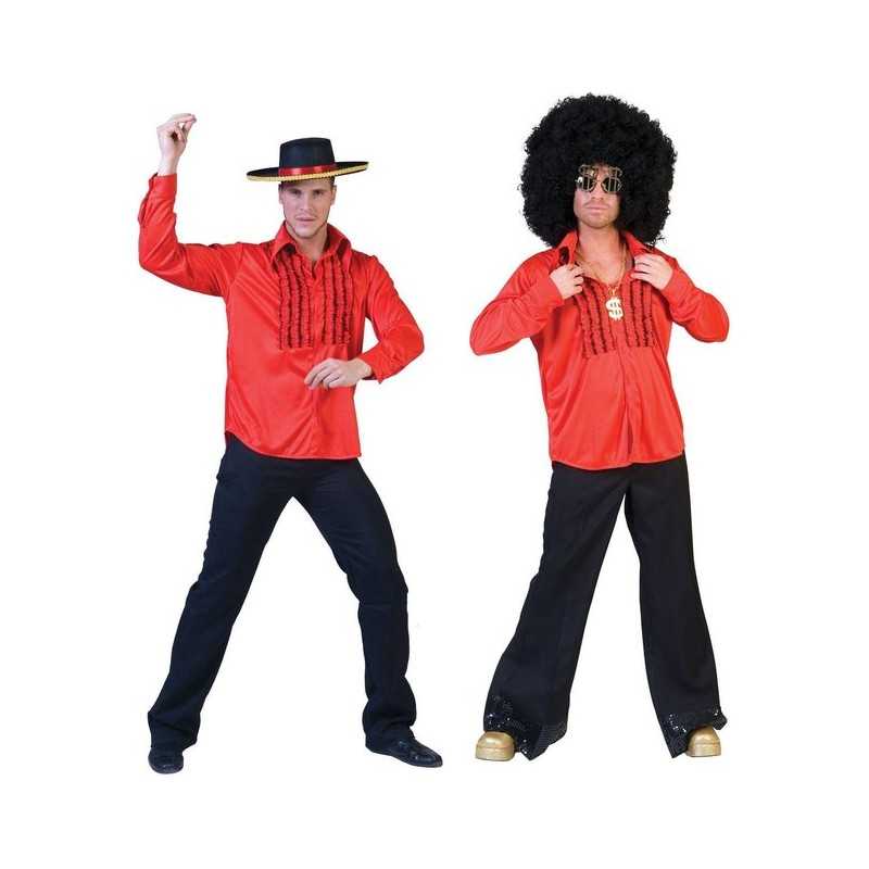 CHEMISE RUCHE ROUGE TAILLE 56/58