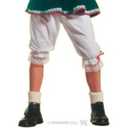 PANTACOURT BLANC NOEUDS ROUGE DE COTE TAILLE M/L
