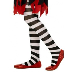 COLLANTS RAYES NOIR ET BLANC ENFANT TAILLE 6-12ANS